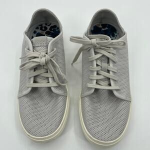 OLUKAI Pehuea Li Sneaker Women's Size 7.5 Grey Comfort Low Top Lace Up Shoe